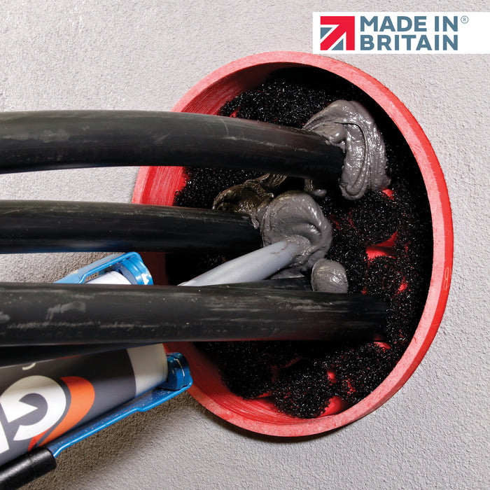 Duct Seal LG - Installation Step 5 - Apply the GreyStuff or RedStuff sealant, around the cables, then working from the bottom up