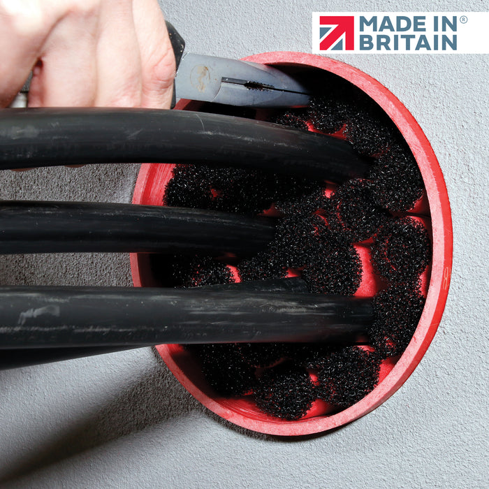 Duct Seal LG - Installation Step 4 - Use long nose pliers to pull the foam forward, leaving a 20mm gap at the front