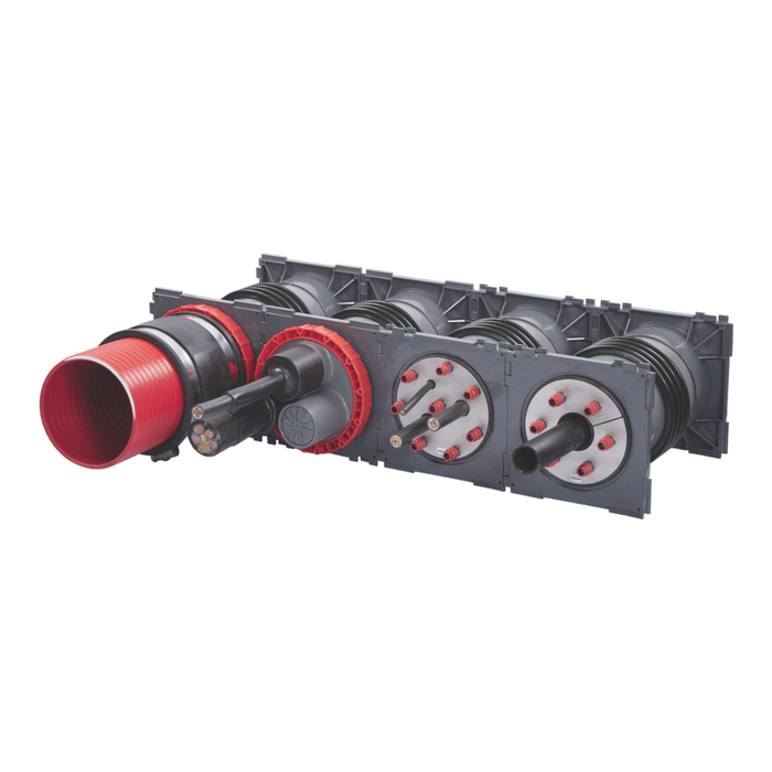 Kraso Type KDS 150 Cable Sealing Entry for casting into concrete horizontally joined together