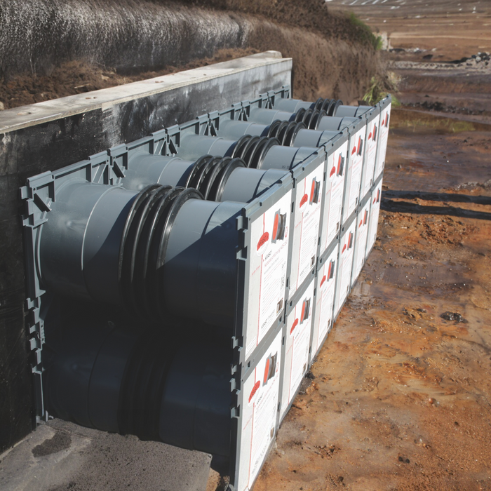 Kraso Type KDS 150 Cable Sealing Entry for casting into concrete installed on site