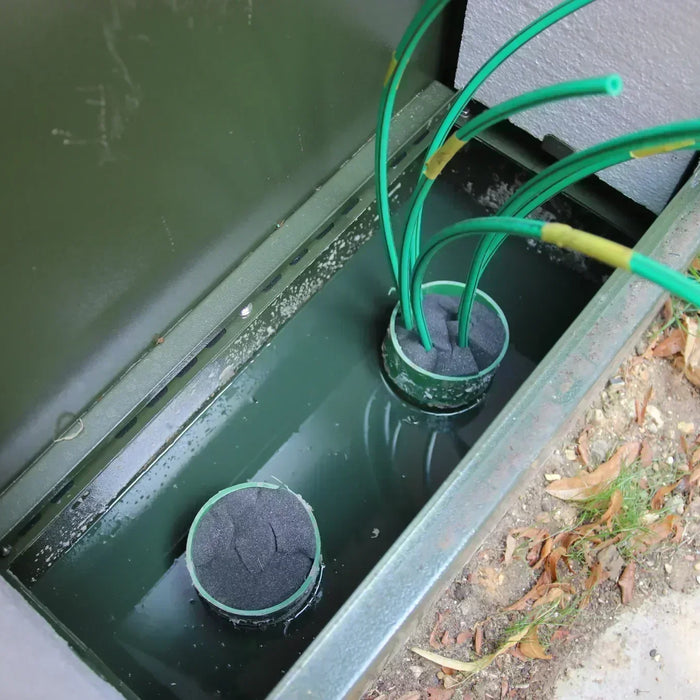 GreenStuff Cabinet Base Sealant installed within a Virgin Media Cabinet 
