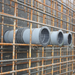 Kraso Type FE - Cast-in Concrete Sleeves installed on site ready for pouring the concrete 